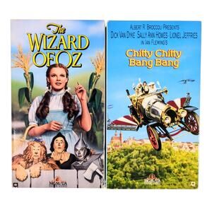 VHS Lot The Wizard of Oz Chitty Chitty Bang Bang Musical Fantasy Family Classics